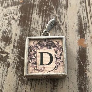 Jewel Kade Initial D Royal Crown Charm